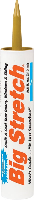 Sashco 10014 Caulk, Tan,-30 to 250 deg F, 10.5 oz, Cartridge