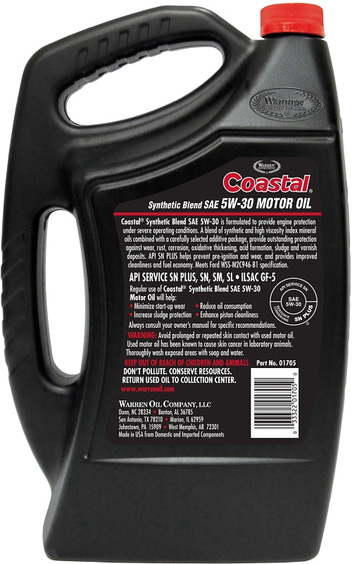 Warren 01705 Motor Oil, 5W-30, 5 qt
