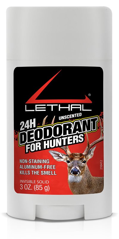 Lethal 24H UNSCENTED Series 942667-3Z24 Deodorant Stick, Odorless, Solid Gel, 3 oz