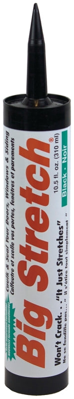 Sashco 10064 Elastomeric Sealant, Black, 1 to 3 days Curing, 40 to 120 deg F, 10.5 fl-oz, Cartridge