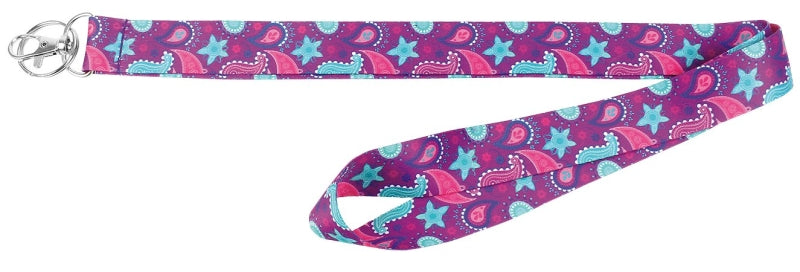 Hy-Ko 2GO Series LAN-118 Lanyard, 1 in W, Nylon, Purple, Clip End