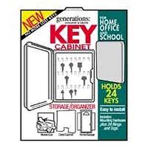 Hy-Ko KO302 Key Cabinet, Plastic, Almond, 8-1/4 in W, 10-1/2 in H
