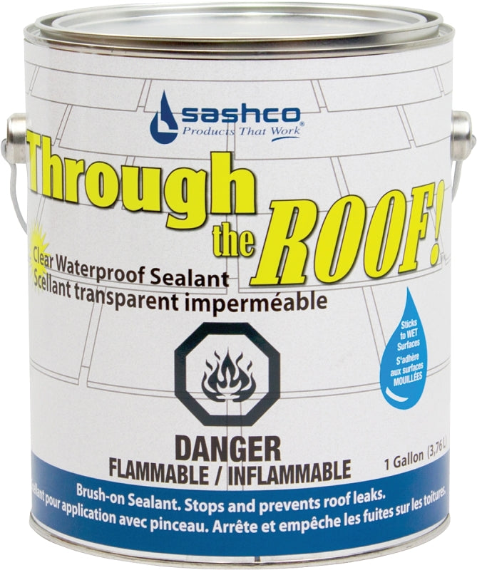 Sashco 14014 Roof Sealant, Clear, Liquid, 1 gal