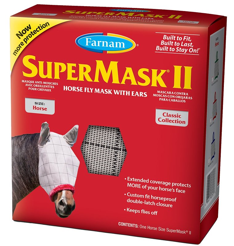 Farnam SuperMask II 100526861 Fly Mask with Ear, Horse