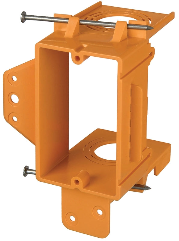 Carlon SC100A Mounting Bracket, PVC, Orange, Nail Mounting