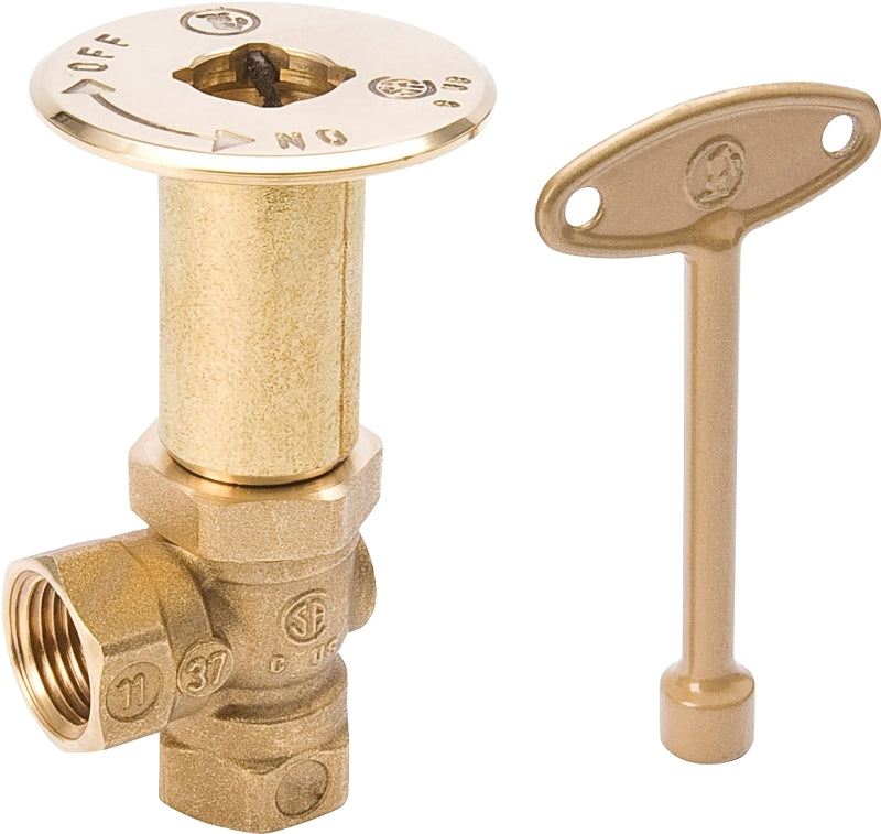 B & K 118-004 Log Lighter Valve, 1/2 in, Brass