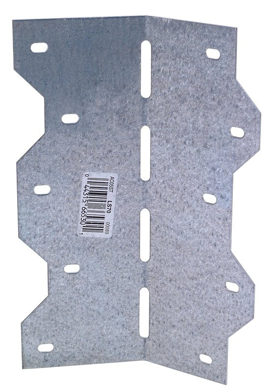 Simpson Strong-Tie LS LS70 Skewable Angle, 6-3/8 in H, Steel, Galvanized/Zinc