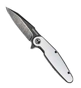 Crescent CPK350A Pocket Knife, 3-1/2 in L Blade, 1 in W Blade, Steel Blade, Straight, Ergonomic Handle, Silver Handle