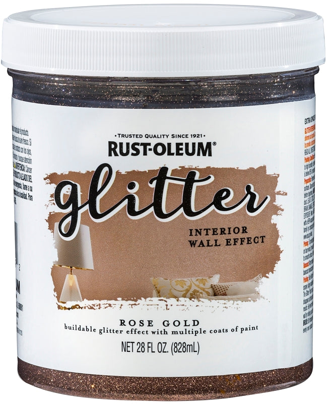 Rust-Oleum 360221 Textured Glitter Paint, Rose Gold, 28 fl-oz, Can