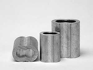 Ben-Mor 72107 Oval Sleeve, 3/16 in Dia Cable, Aluminum, 5/PK