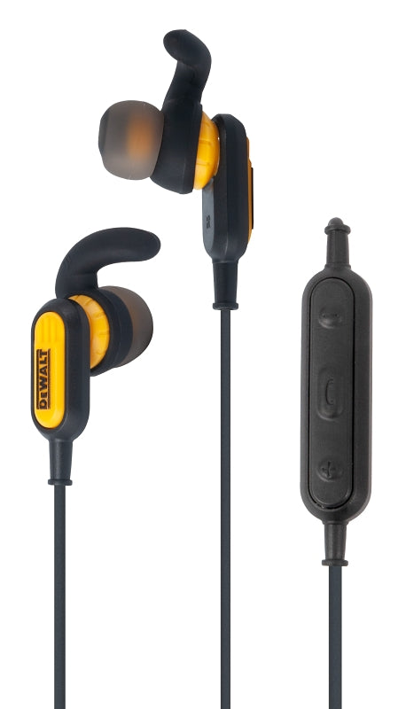 DeWALT 190 9935 DW2 Earphones, 5.0 Bluetooth, Black/Yellow