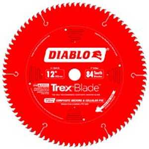 Diablo D1284CD Circular Saw Blade, 12 in Dia, 1 in Arbor, 84-Teeth, Carbide Cutting Edge