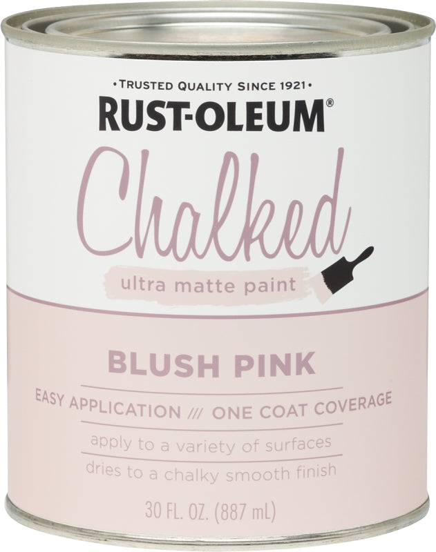 Rust-Oleum 285142 Chalk Paint, Ultra Matte, Blush Pink, 30 oz