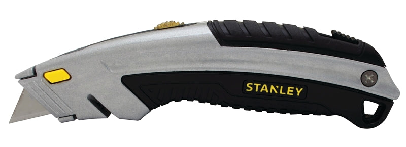 Stanley 10-788 Utility Knife, 2-7/16 in L Blade, 3 in W Blade, Carbon Steel Blade, Ergonomic Handle, Black/Gray Handle