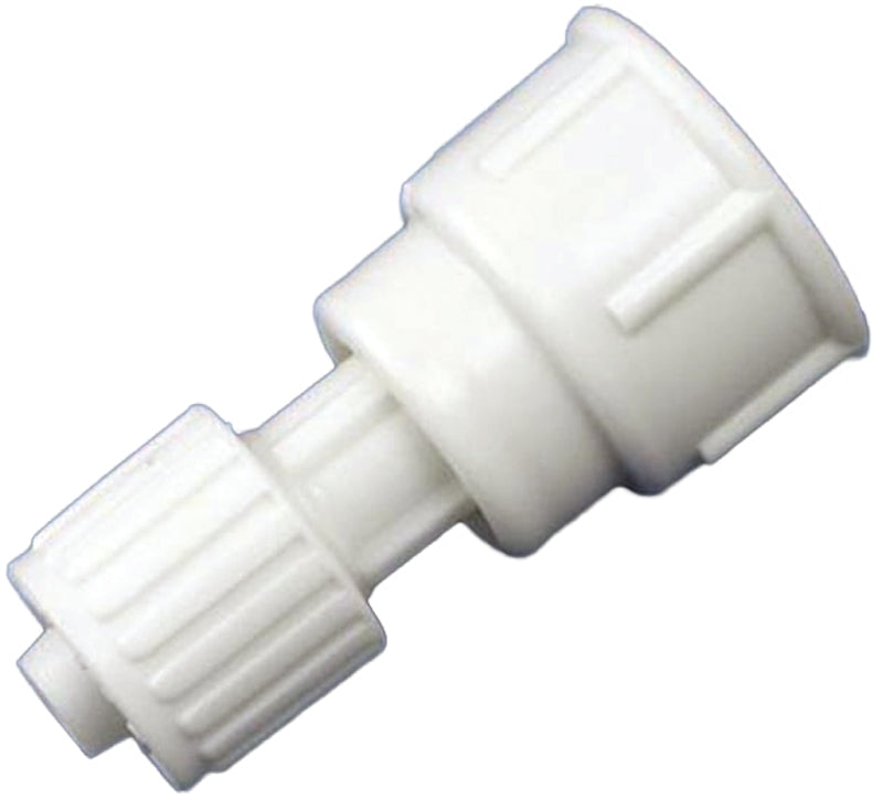 Flair-It 16869 Tube Adapter, 3/8 x 3/4 in, PEX Ballcock, Polyoxymethylene, White