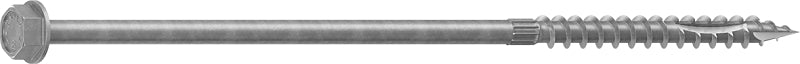 Camo 0369260 Structural Screw, 5/16 in Thread, 8 in L, Hex Head, Hex Drive, Sharp Point, Hot-Dipped Galvanized, 10