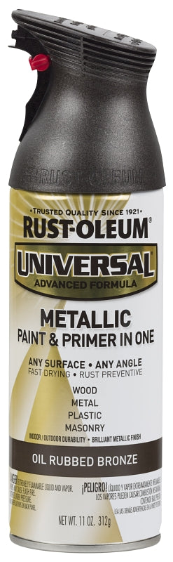 Rust-Oleum 249131 Metallic Spray Paint, Metallic, Oil-Rubbed Bronze, 11 oz, Can