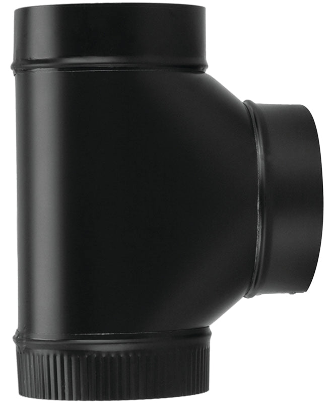Imperial BM0083 Assembled Tee, 6 in, 24 ga Thick Wall, Steel, Black, Matte