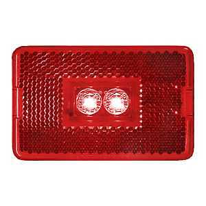 PM V170R Marker/Clearance Light, 9 to 16 V, LED Lamp, Red Lens, Stud Mounting