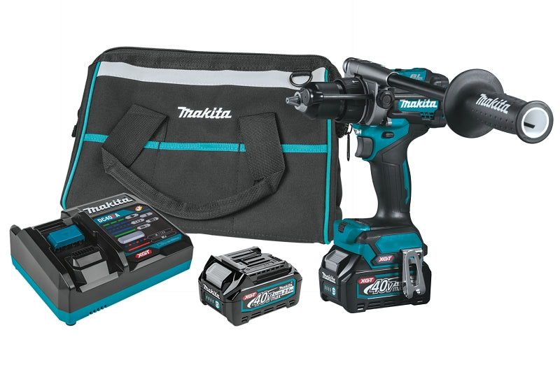 Makita XGT GPH01D Hammer Driver Drill Kit, Battery Included, 40 V, 2.5 Ah, 1/2 in Chuck, Keyless Chuck, 1/EA