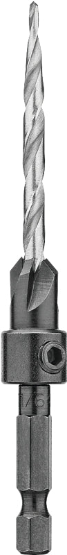 DeWALT DW2568 Drill Bit, 11/64 in Dia, 3-1/2 in OAL, Countersink, Spiral Flute, 4-Flute, 1/4 in Dia Shank