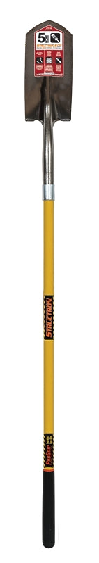 Structron S700 SpringFlex 89185 Trenching Shovel, 5 in W Blade, 14 ga Gauge, Steel Blade, Fiberglass Handle, Long Handle