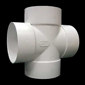 IPEX 40975 Pipe Tee, 3 in, Hub, PVC, White, SCH 40 Schedule, 150 psi Pressure