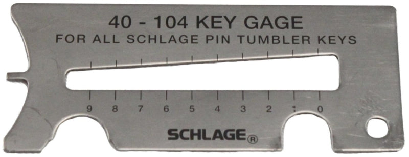 Schlage Allegion Everest Series 40-104 Key Gauge, Metal