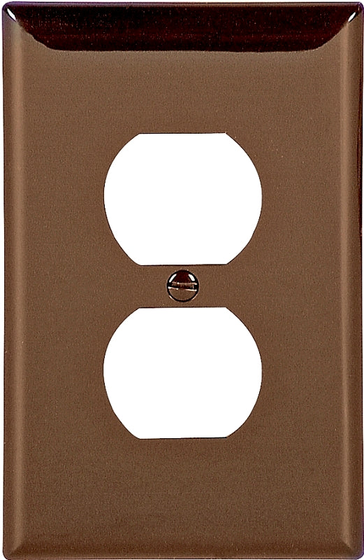 Eaton Wiring Devices PJ8B Duplex and Single Receptacle Wallplate, 4-7/8 in L, 3-1/8 in W, 1 -Gang, Polycarbonate