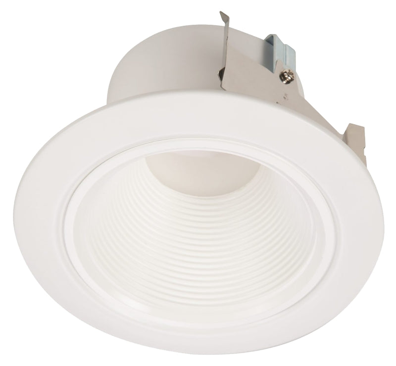 HALO RL4 Series RLD4069301EWHR Baffle Trim, 4 in Dia Recessed Can, Aluminum Body, White, Matte