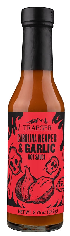 Traeger HOT004 Barbeque Sauce, Carolina Reaper, Garlic Flavor, 8.75 oz Bottle