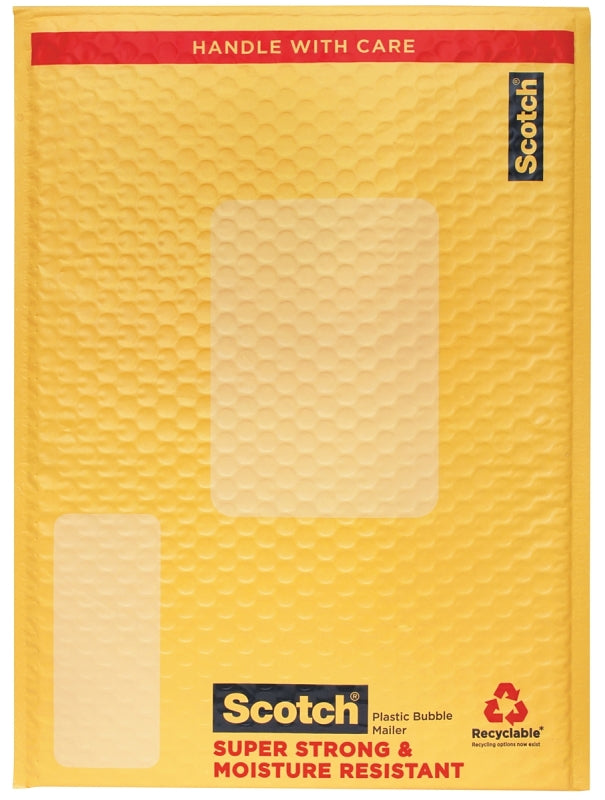 Scotch 8915 Smart Mailer, 10-1/2 x 15 in, Yellow, Self-Seal Closure