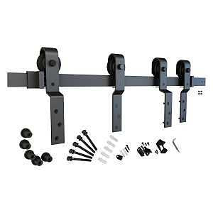 Renin BD280K-07800-MB Single Track Bypass Kit, 78-3/4 in L Track, Steel, Matte Black, Wall