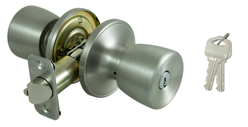 ProSource Entry Knob, Stainless Steel, K3, KW1 Keyway, 3 Grade