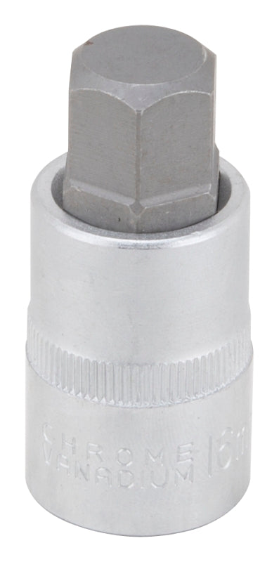 Vulcan Hex Bit Socket, Chrome, 16 mm, 1/2 in Drive, 2-1/2 in OAL