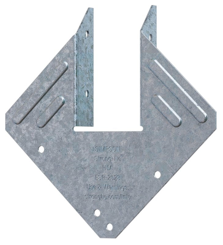 Simpson Strong-Tie H1A Hurricane Tie, 5-1/4 in L, 5-1/4 in W, Steel, Galvanized