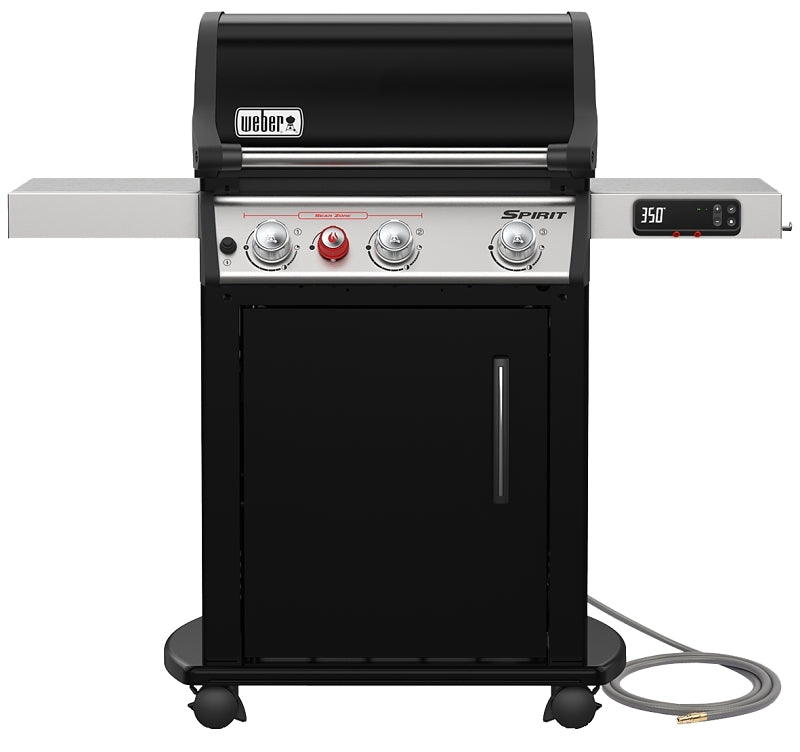 Weber Spirit EX-325s Series 47912401 Gas Grill, 32,000 Btu, Natural Gas, 3-Burner, Black/Stainless Steel