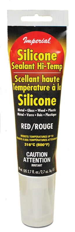 Imperial KK0321 Silicone Sealant, Paste, Red, 2.7 oz Tube