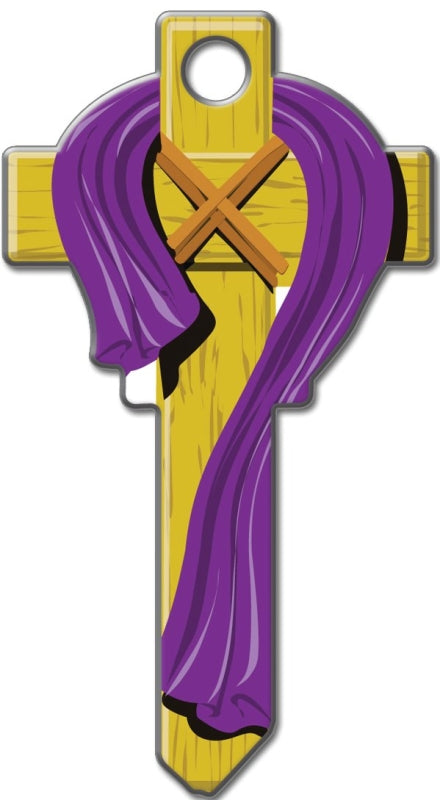 Lucky Line Key Shapes Series B124K Key Blank, Brass, Enamel, For: Kwikset Locks