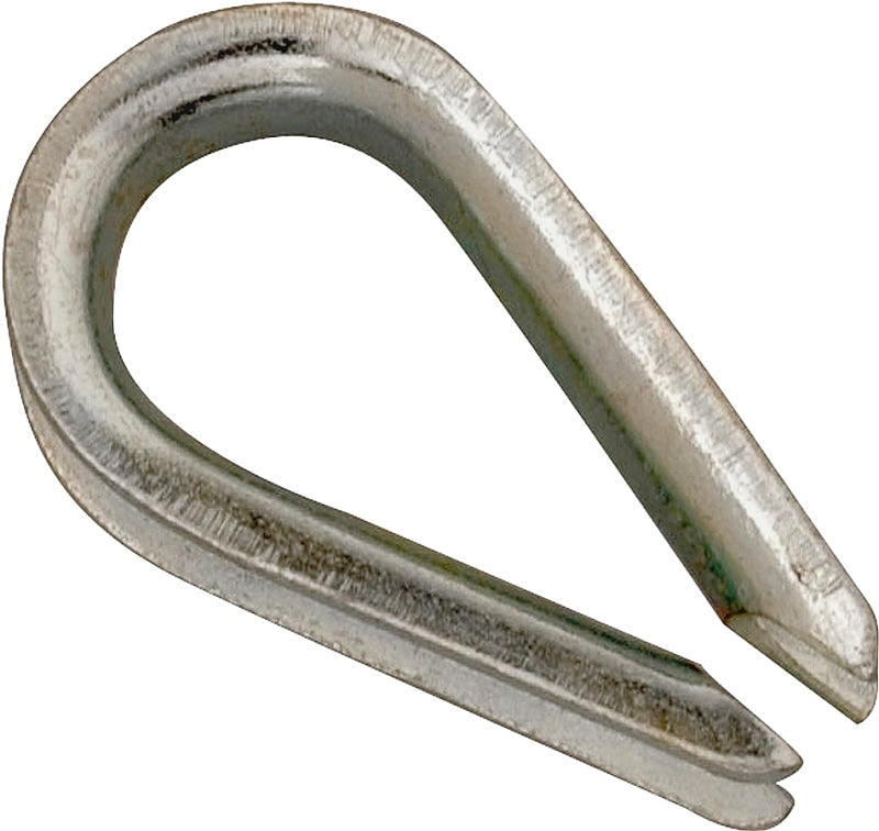 Campbell T7670659 Wire Rope Thimble, 1/2 in Dia Cable, Malleable Iron, Electro-Galvanized