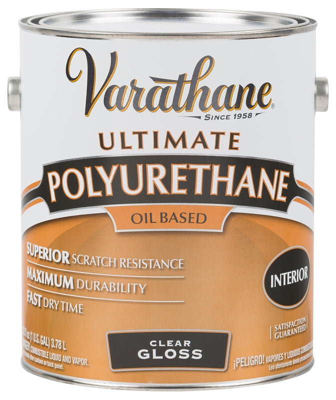 Varathane 9031 Polyurethane, Gloss, Liquid, Clear, 1 gal, Can