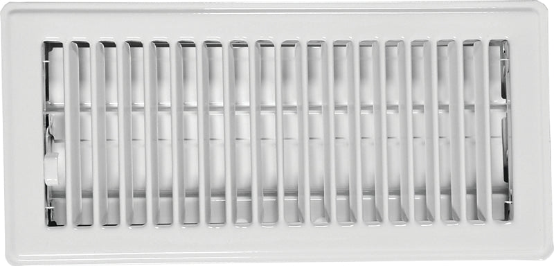 Imperial RG0157 Floor Register, 10 in L, 2-1/4 in W, Steel, White