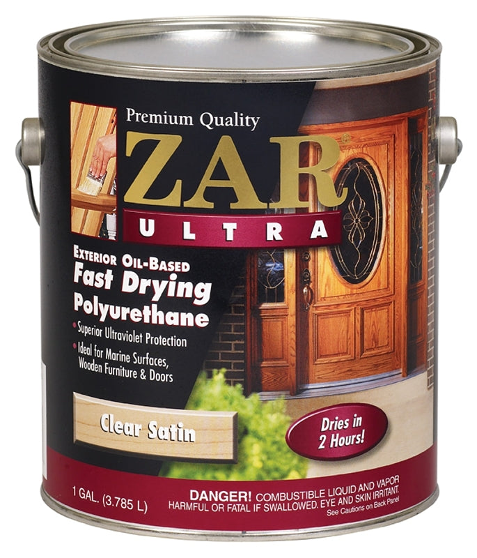 ZAR 34113 Exterior Polyurethane, Liquid, Amber, 1 gal, Can