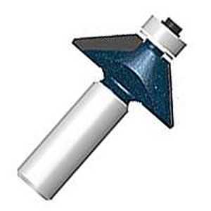 Bosch 85298MC Router Bit, 1-5/16 in Dia Cutter, 2 in OAL, 1/4 in Dia Shank, 1-Cutter, Steel