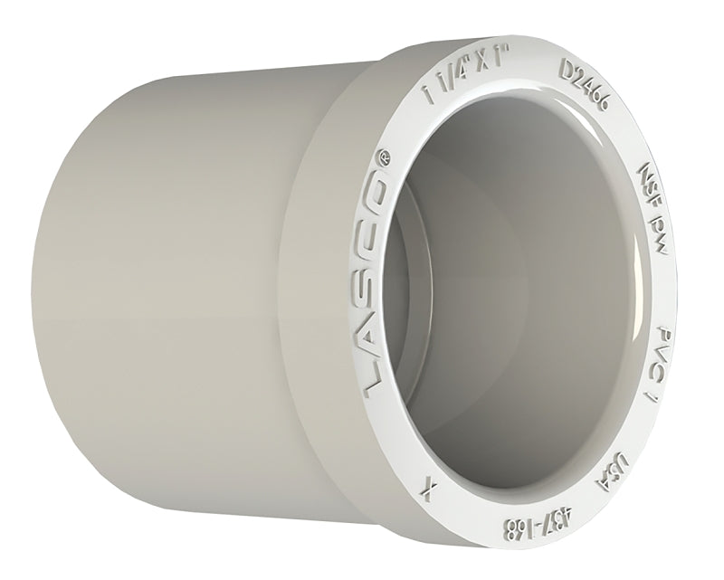 IPEX 435652 Reducing Bushing, 1-1/4 x 1 in, Spigot x Socket, White, SCH 40 Schedule, 150 psi Pressure