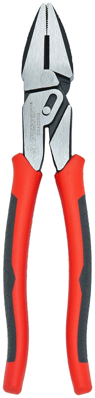 Crescent Pivot Pro Series CCA20509 Lineman's Plier, 9 in OAL, 1.3 in Jaw Opening, Red Handle, Dual Grip Handle