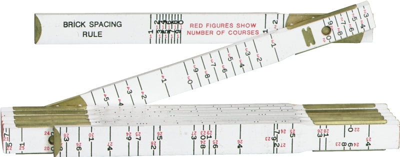 Crescent Lufkin Red End Series T636N Rule, SAE Graduation, Wood, White