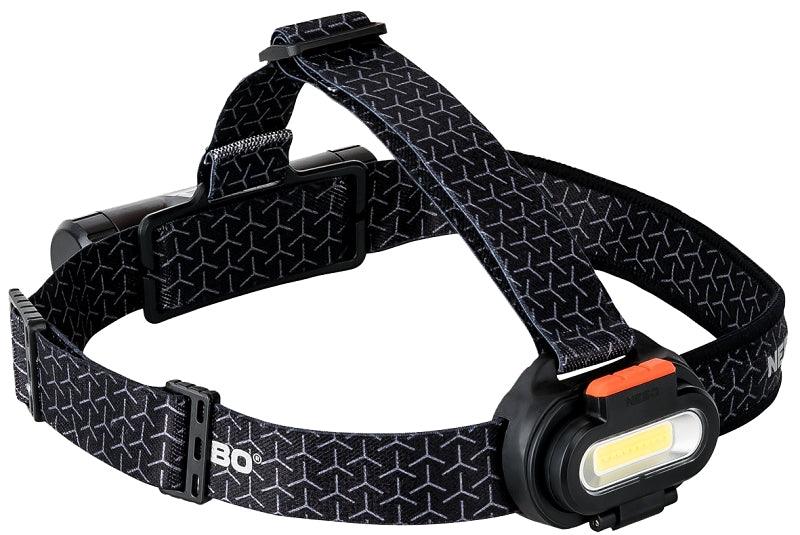 Nebo EINSTEIN NEB-HLP-0008 Headlamp, 2200 mAh, Alkaline, Lithium-Ion Battery, LED Lamp, 1500, 209 ft Beam Distance