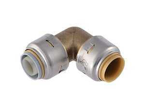 SharkBite UR4248A Transition Elbow, 1/2 in PB x 1/2 in CTS, 90 deg Angle, Brass, 200 psi Pressure