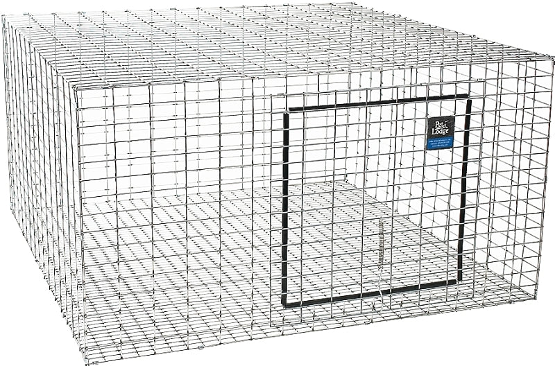 Pet Lodge AH2424 Rabbit Hutch, 24 in W, 24 in D, 16 in H, Steel/Vinyl, Galvanized